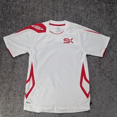 Umbro T-Shirt SX Active Sport T-Shirt Größe Medium 9-10 Jahre P2P 15'' weiß