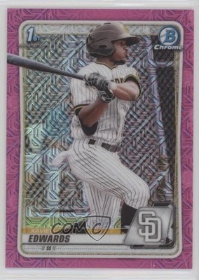 2020 Bowman Chrome Prospects Mega Box Pink Mojo Refractor Xavier Edwards 3hd