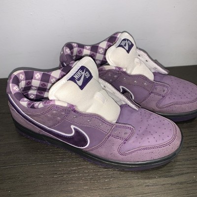 Size 7.5 - Nike SB Dunk Low x Concepts Purple Lobster Excellent No Laces