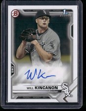 2021 Bowman #PAPR-WK Will Kincanon Prospect Autographs