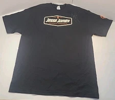 SIGNED Vintage Jesse James Industrial Workwear Black T-shirt Size Large