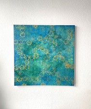 Acryl Pouring Gemälde auf Leinwand 60x60, Fluid Painting, handgemaltes Unikat