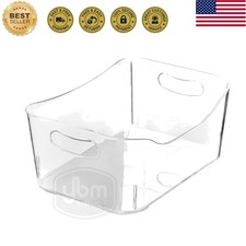 Clear Plastic Storage Bins - Versatile Organizers for Kitchen, Bathroom More