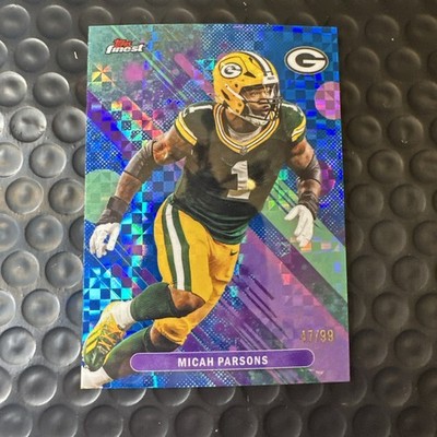 2025 Topps Finest Football Micah Parsons #98 Xfractor Blue /99 🔥💪