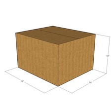 5 16x14x10 Kraft Brown Corrugated Shipping Boxes 32 ECT Single-Wall New