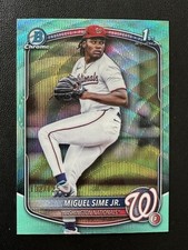 2025 Bowman Draft #BDC-181 Miguel Sime Jr. Chrome Aqua Wave Refractor /125