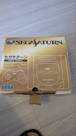 Sega Saturn HST-0004 Console 2 Controllers Knights Game Tested Japan