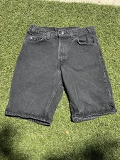 Vintage 80s 90s Levis Orange Tab Black Jean Shorts 32