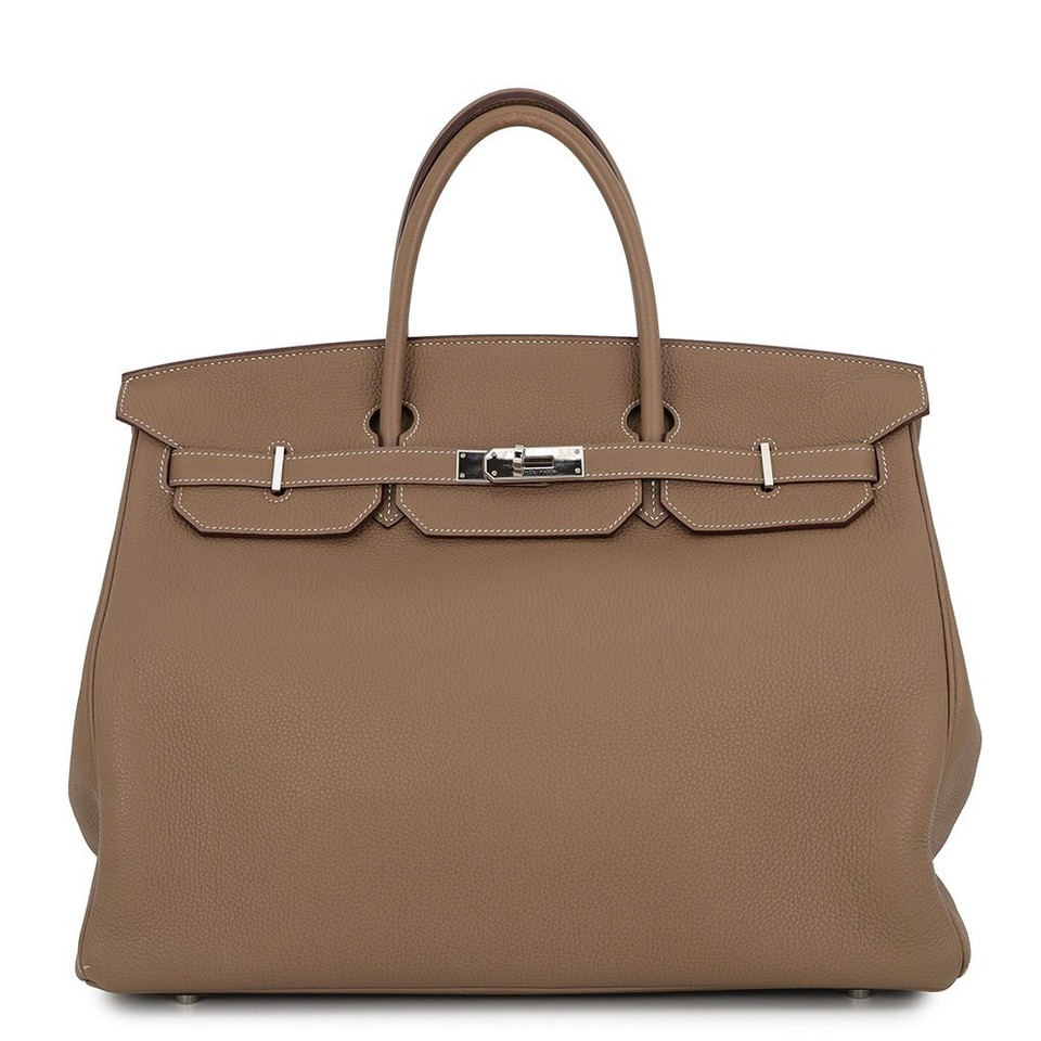 HERMES Birkin Size 40 Togo Leather Etoupe
