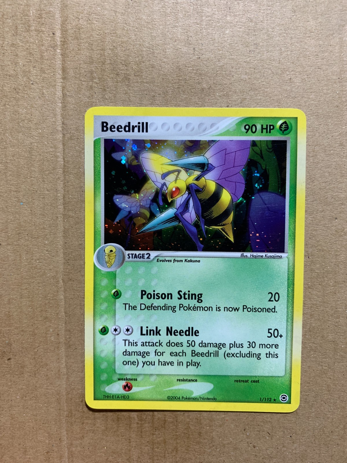 Beedrill 1/112 EX FireRed & LeafGreen - Holo Pokemon Card - NM