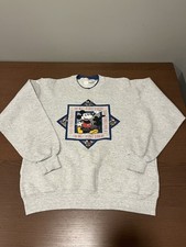 Vintage Mickey Mouse The Walt Disney Studios Sweatshirt XL Grey Pockets 1923