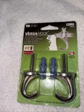 2 Pack Small Nickel Versahook All Purpose Ceiling Hooks (20lb Hang on Drywall) 2