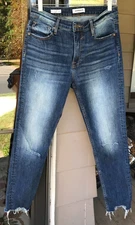 Vigoss sz 31 Marley Skinny Distressed Blue Stretch Denim Jeans F7