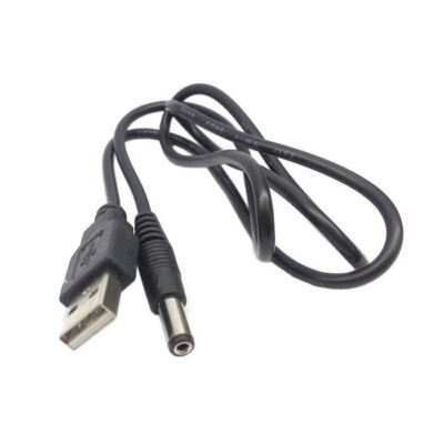 5V 1A USB A to 5.5mm Barrel Jack Plug Male DC Power Charger AC Adapter Cable US