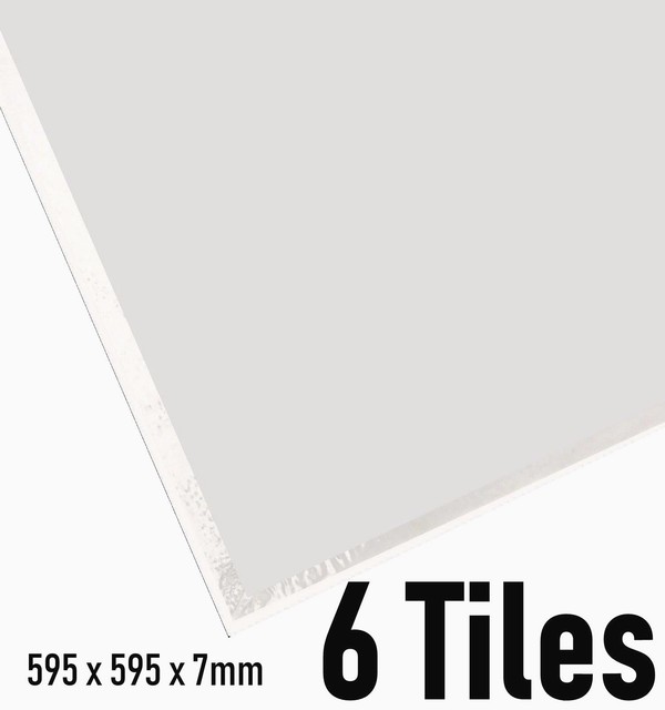 Suspended Vinyl Ceiling Tiles 600x600 Plain Pvc White Easyclean Wipeable 595x595