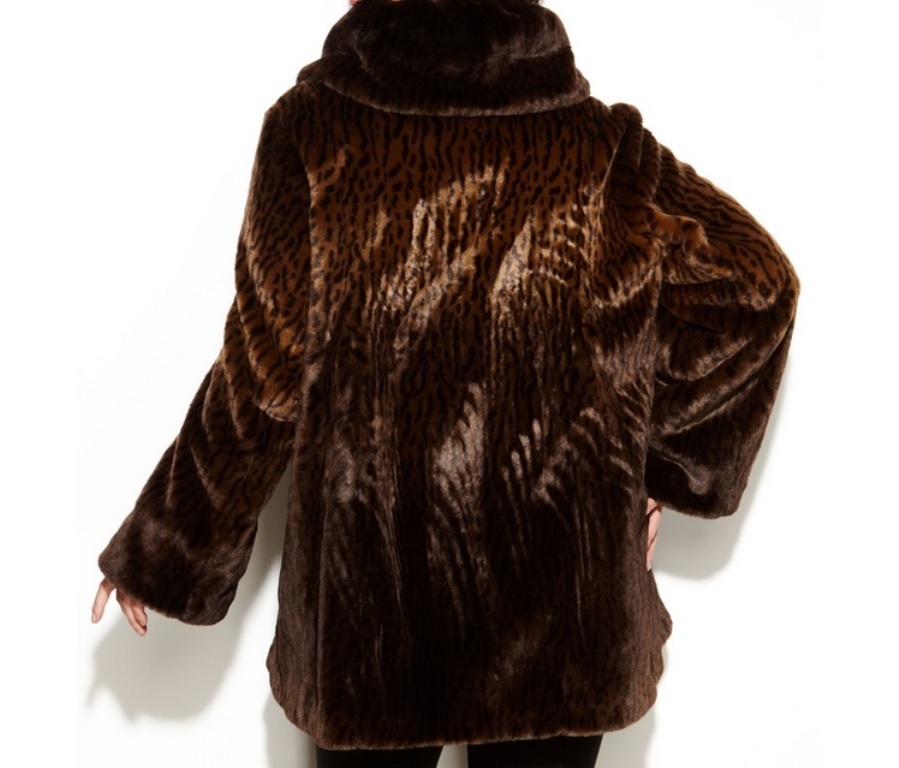 Jones New York Women's Winter heavy faux-fur Ombre Swing Jones New York Women's Winter heavy faux-fur Ombre Swing