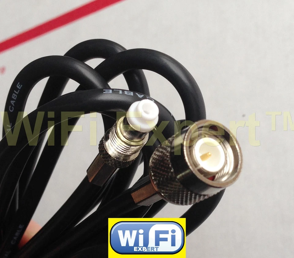 TNC male to FME female straight crimp RG58 cable jumper pigtail 16 feet long USA - Image 2 of 2