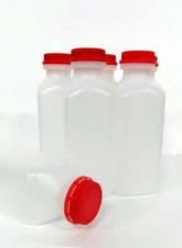 16 oz HDPE Plastic Nutcracker Bottles - 80 Per Case With Tamper Proof Caps