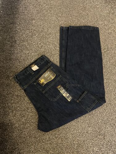 Lee Men’s Carpenter Denim Jeans Navy Blue W40 L34 Loose Fit Straight Leg - Afbeelding 1 van 11