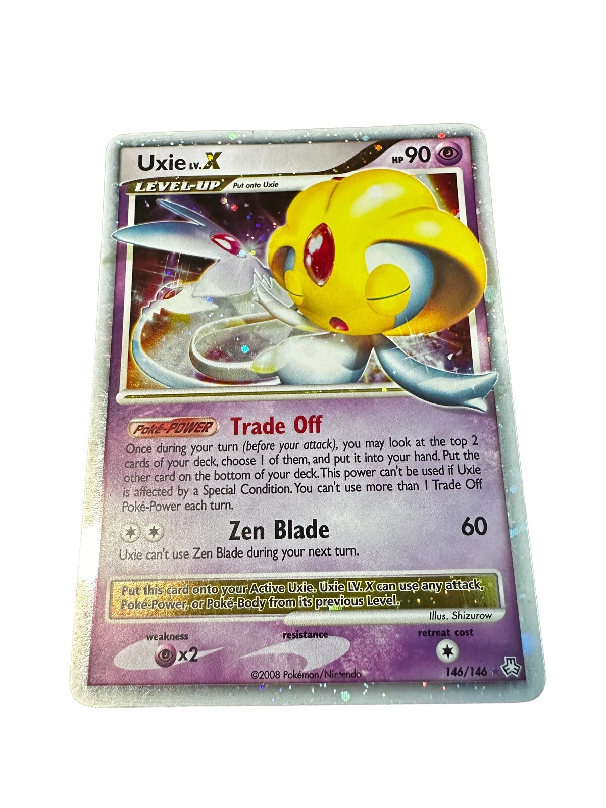 Uxie LV X Legends Awakened Holo Ultra Rare Pokemon TCG Card NM 146/146 DP