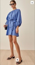 NWOT Reformation Rennae Dress Dusk Blue Size Small
