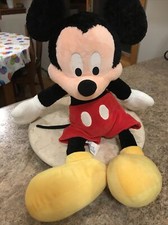 Mickey Mouse Plush Animal 17" Toy fuzzy curly Walt Disney World Disneyland