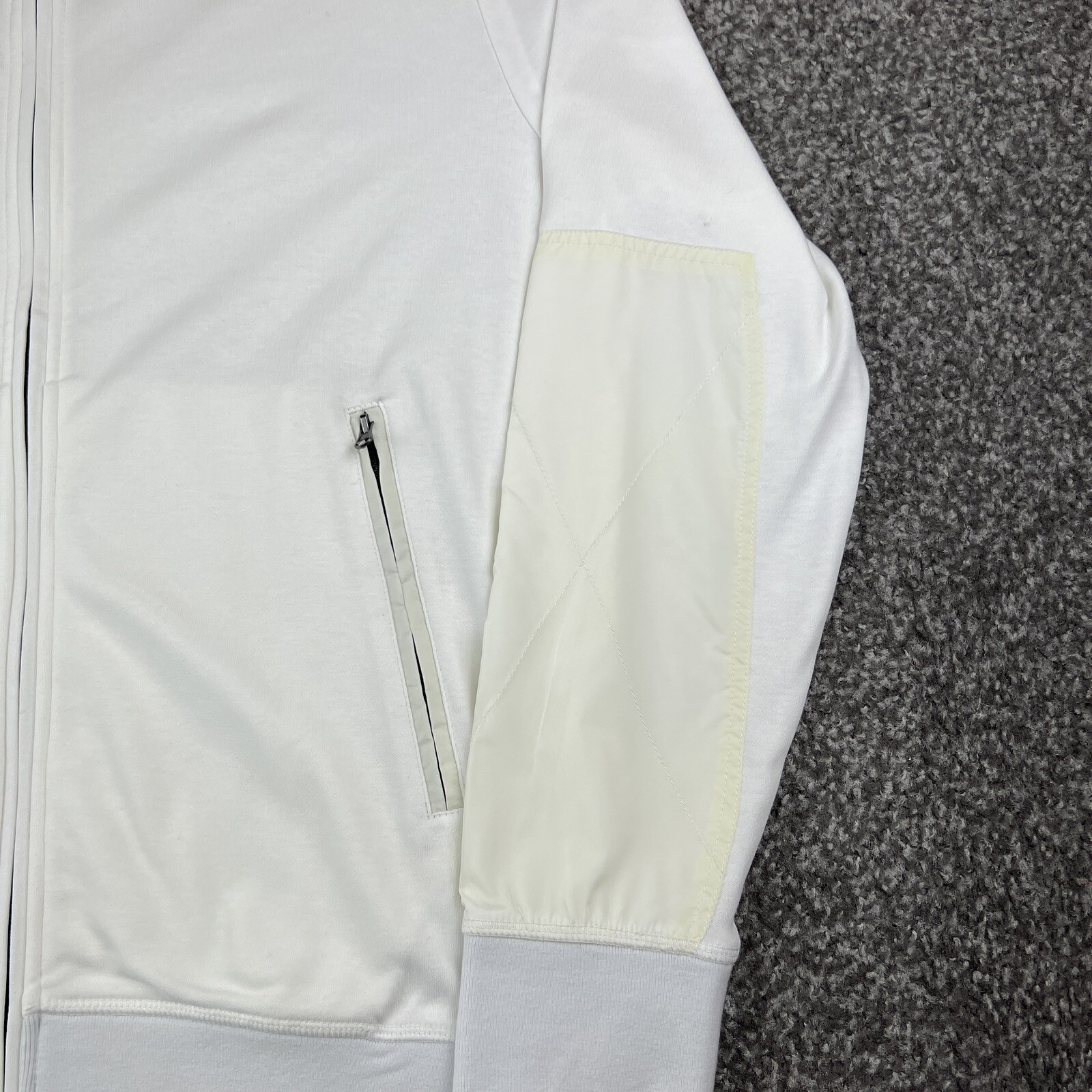 Raffi Jacket Mens Medium White Solid Full Zip Bom… - image 9