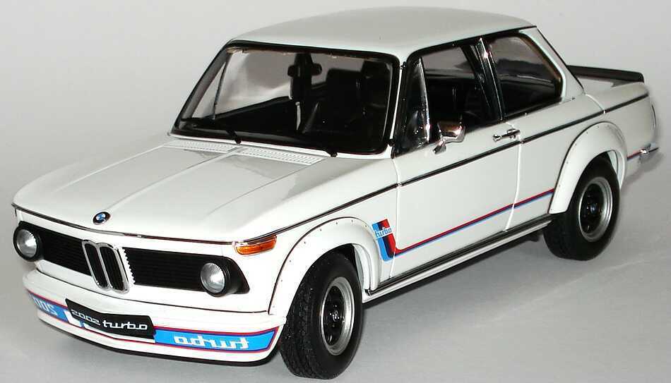 1/18 AutoArt Millennium BMW 2002 Turbo White Diecast Car 1/18 AutoArt Millennium BMW 2002 Turbo White Diecast Car