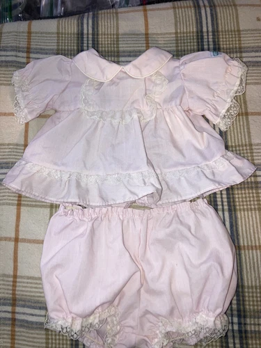 Vintage Cabbage Patch Kids/Doll Clothes Pink Dress & Bloomers  (463)