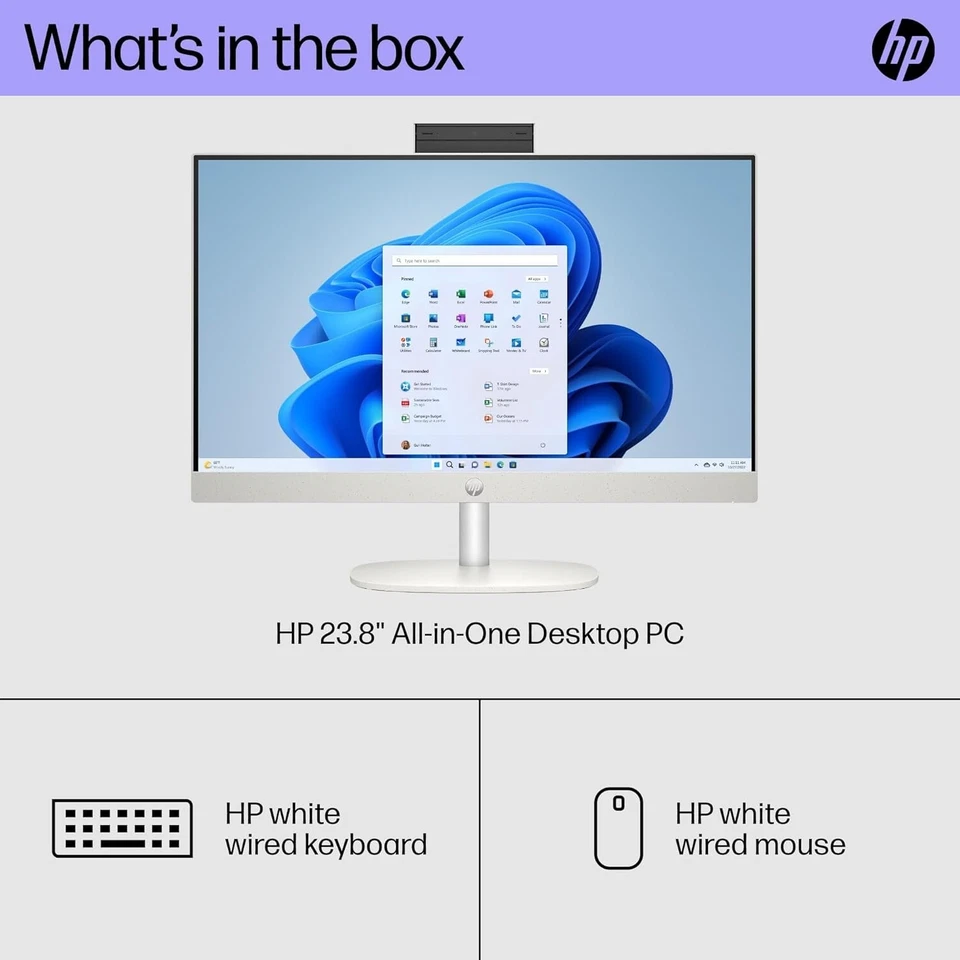 HP 24" All-In-One FHD Computer 7120U 8GB RAM&Up to 2TB SSD Win11 Pro+OFFICE - Image 4 of 4