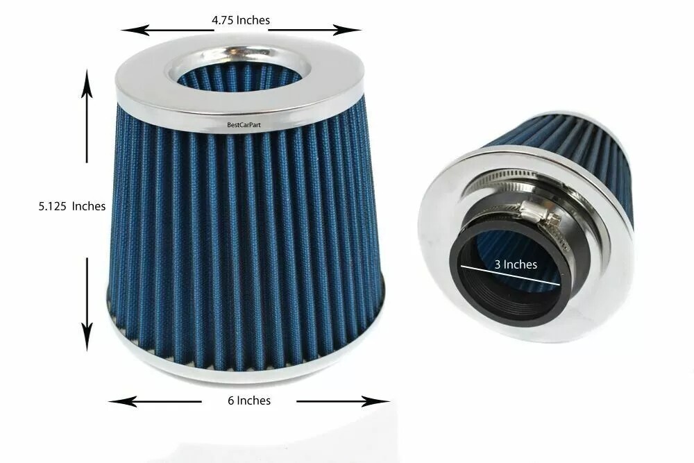 Air Intake Air Flow Sensor MAF Adapter +BLUE Filter For 89-94 240SX S13 2.4L-image