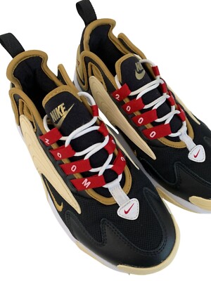 Nike Zoom 2K Sneakers Black/Gold US Size 5 women A00354-005