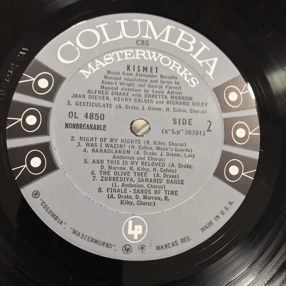 Kismet -  Alfred Drake Musical Vinyl, LP, Broadway Cast Album - Image 4 of 4