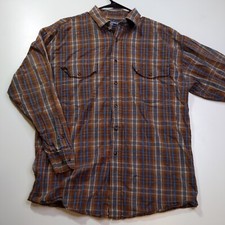 Panhandle Slim Plaid Long Sleeve Pearl Snap Western Shirt Men's Size Medium