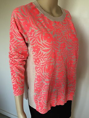 New J. Crew top, sweater, Long sleeve, light brown, pink, linen, polyester, S