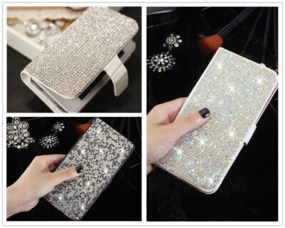 For Moto G Stylus 5G Bling Diamond Girl/Women Glitter Leather Wallet Card Case