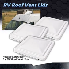 3 Pack White 14" x 14" Replacement Roof Vent Cover Camper RV Trailer Ventline