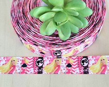 7/8 Inch 1 YD Barbie Grosgrain Ribbon Barbie Doll Hair Bow Ribbon