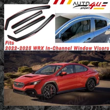 In-Channel Vent Window Visor Rain Guard Wind Deflector Fits Subaru WRX 2022-2025
