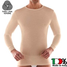 MAGLIA INTIMA UOMO LANA VERGINE MANICA LUNGA MAGLIA INTERNA PER IL FREDDO 06