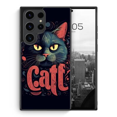 Cartoon Cat Silikon Hülle für Samsung Galaxy S z.B. S21 S22 S23 S24 uvm. Coole T