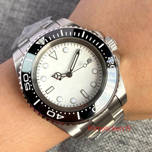 Reloj automático para hombre BLIGER 43 mm NH35A PT5000 bisel giratorio esfera blanca fecha - Imagen 8 de 59