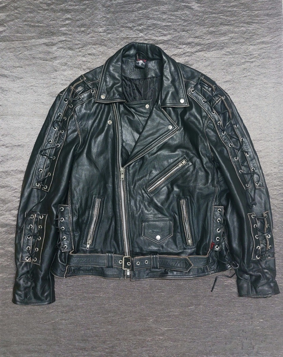 Vintage MENS JACKET DIRTY-12 Real Leather Jacket Rock biker