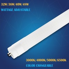 8ft LED Tube Light T8 Single Pin  CCT Changeable Led Shop Ballast Bypass Light