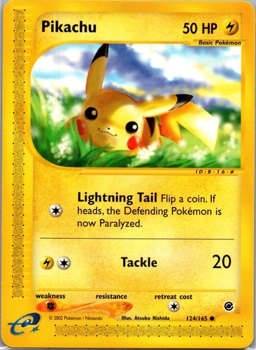 Pikachu - Pokmon Expedition 124/165 - Common - NM | eBay Pikachu - Pokmon Expedition 124/165 - Common - NM | eBay