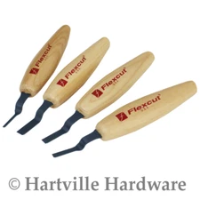 Flexcut #MT150 Dog Leg Chisel Micro Tool Set