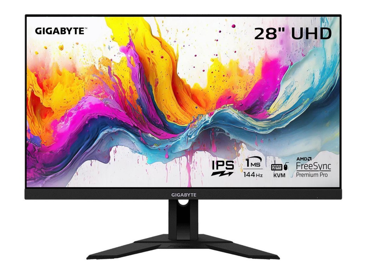 中古 GIGABYTE M28U 28インチ 4K 144Hz エルゴトロン付き GIGABYTE M28U 28