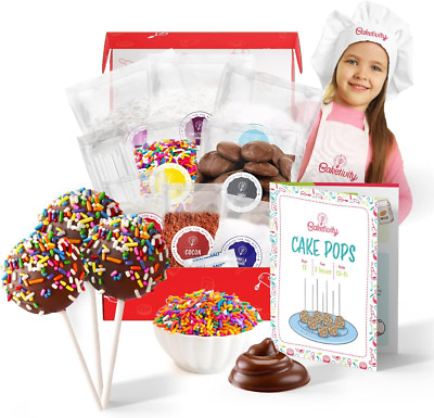 DIY Cake Pop Baking Kit for Kids - Premeasured Ingredients, Decorating Supplies