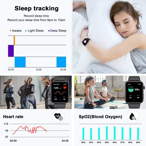2025 Smart Watch For Men/Women, Waterproof Smartwatch Bluetooth iPhone Samsung - Picture 6 of 7