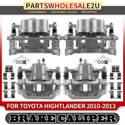 4Pcs Front & Rear Brake Calipers with Bracket for Toyota Highlander 2010-2013